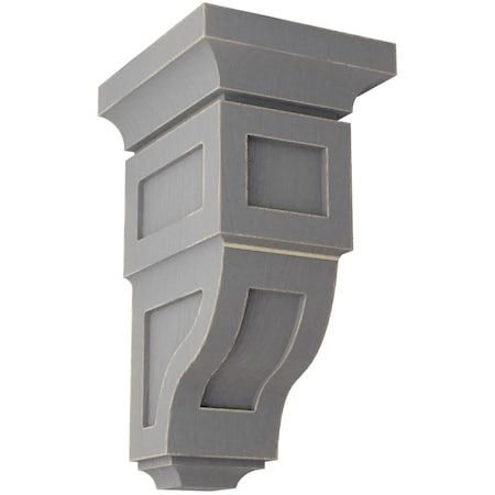 4W X 4 3/4D X 8H Small Reyes Wood Vintage Decor Corbel, Pebble Grey